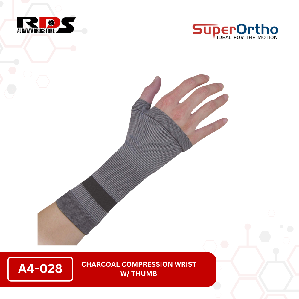 Charcoal Compression Wrist w/ Thumb (A4-028)