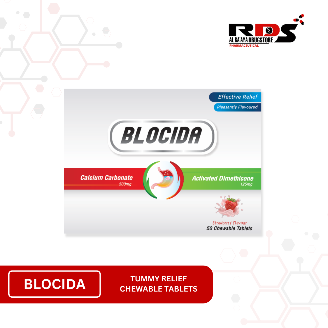 Blocida Tummy Relief Chewable Tablets